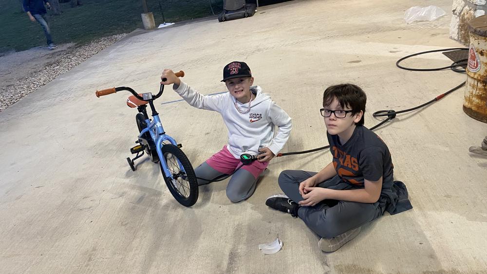 Kids helping on the floor